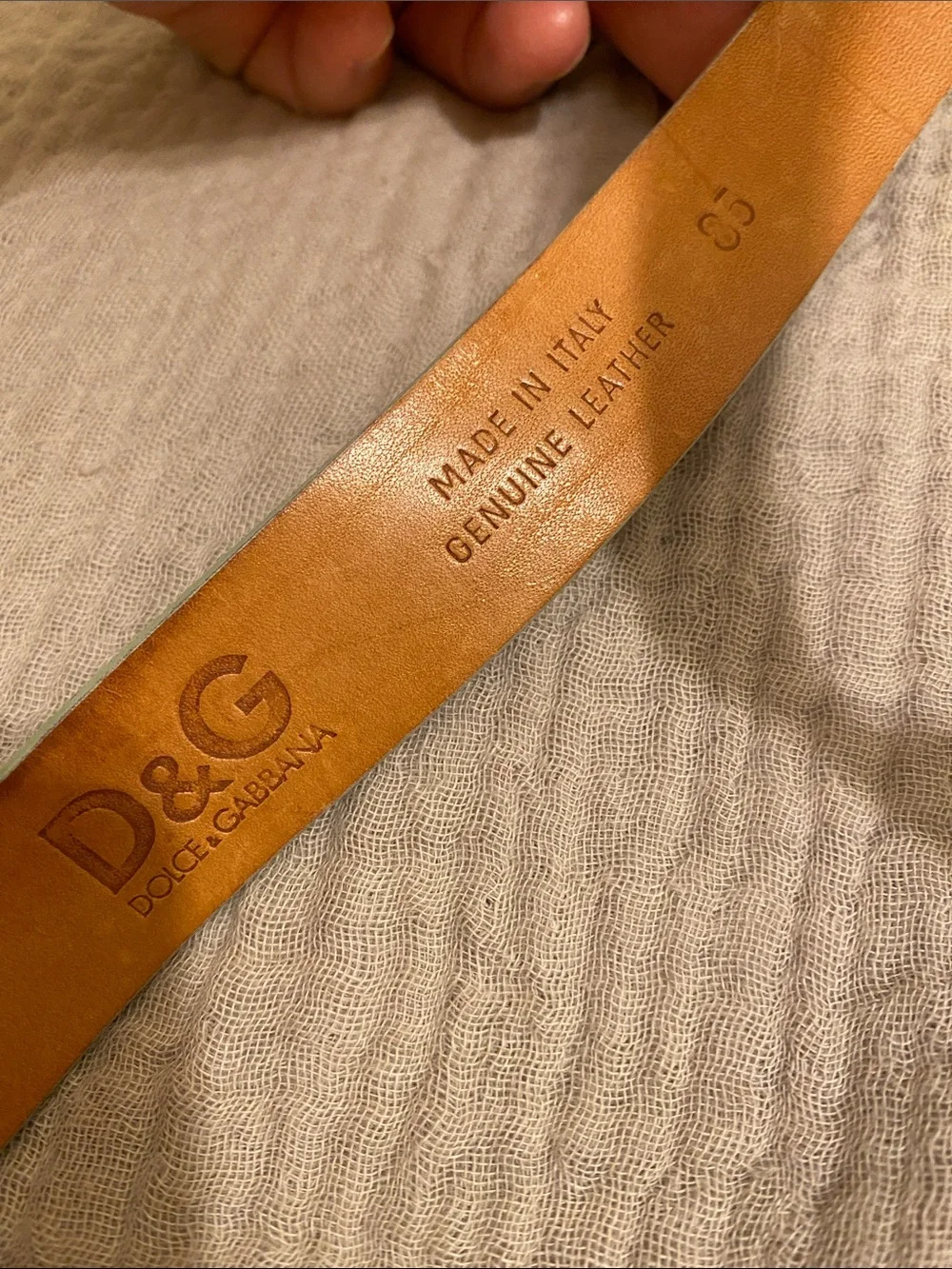 DOLCE & GABBANA D&G Lime Green Leather Belt with Silver Logo Buckle. Size 85